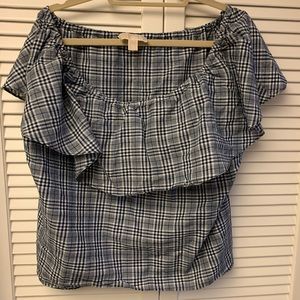 Michael Kors XL white and blue